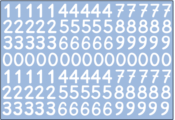 Decal Targa Florio Startnummern